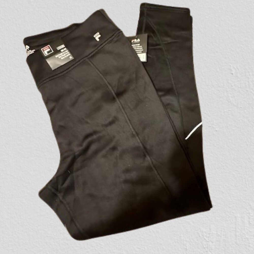 FILA Sport Black Fleece Lined Leggings  4315  2XL  NWT